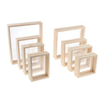 Cadre photo antique en bois avec support d'affichage pour photos