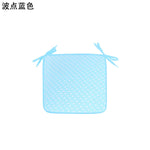 coussin carré moderne 40x40cm couleur verte bleue grise fixé ruban