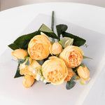 bouquet fleurs artificielles soie péonies modernes élégantes intérieur blanc rose vert