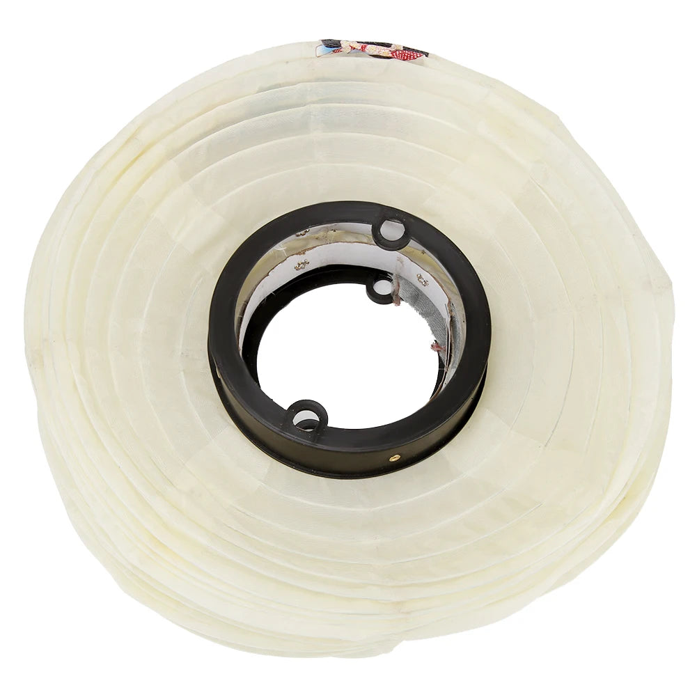 lanterne japonaise traditionnelle fleurs cerisier blanc rose noire fete decoOpaque