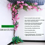 arbre artificiel cerisier rose blanc fleurs feuilles décoration mariage fête intérieur grande taille