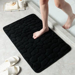 tapis bain moderne gris beige antidérapant absorption eau effet 3d mousse mémoire forme respect