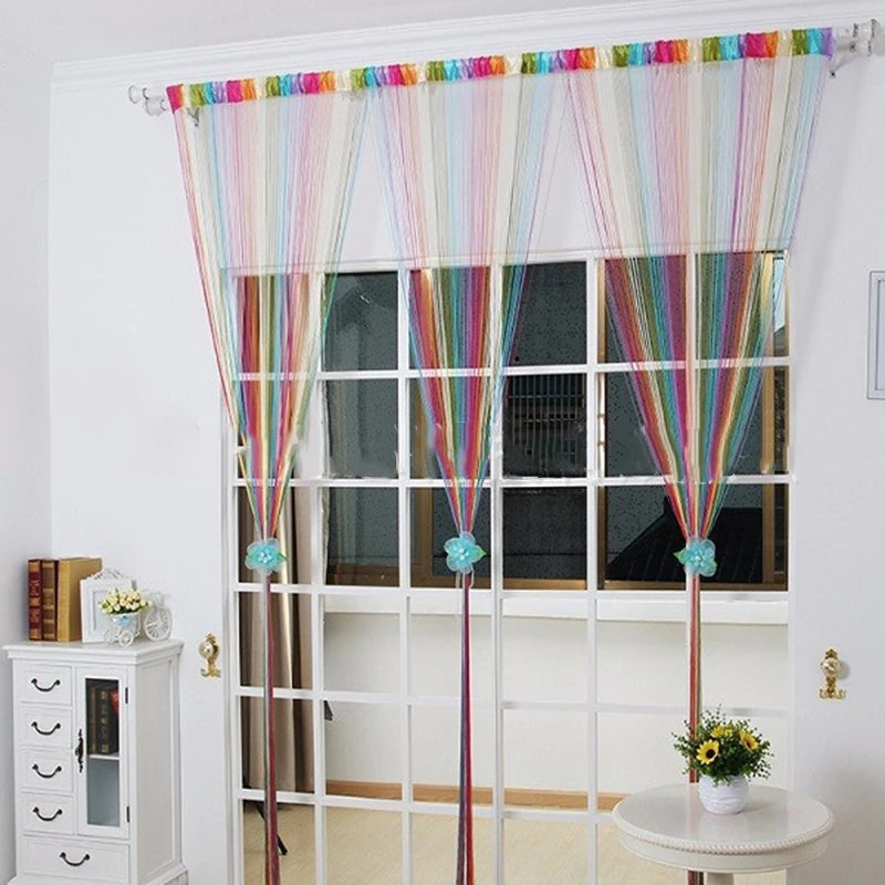 rideaux multicolores franges verticales bohèmes modernes porte salon 100cmx200cm polyester translucides