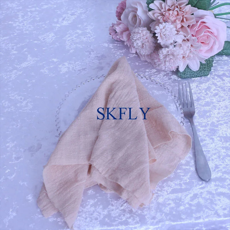 serviettes table coton 100% rose pâle classiques durables 40cm*40cm maison