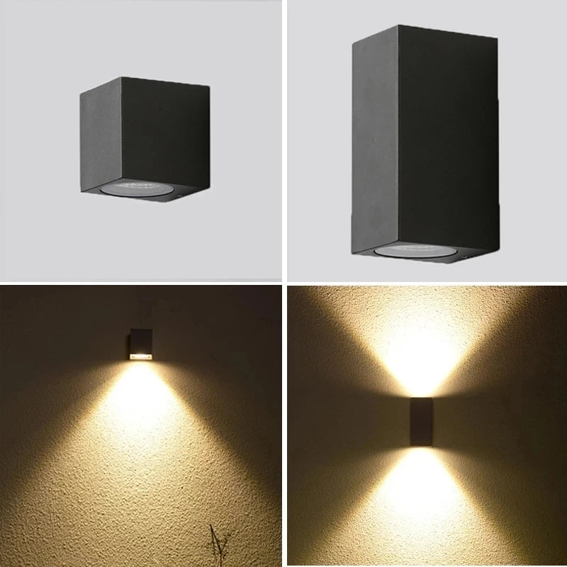 applique murale led moderne noire fixée mur contemporaine 85mm 150mm 5w 10w