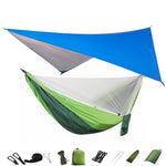 hamac camping moustiquaire auvent portable randonnée voyage survie extérieur vert