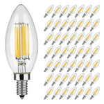ampoule led filament doré effet bougie transparente vintage 360° blanc chaud 2700K