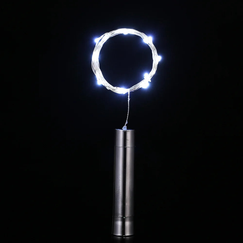 guirlande led forme bouteille vin vert argenté filament spiral moderne noël mariage