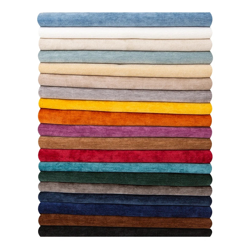tissu chenille polyester résistant uni moderne bleu marron navy beige opacité 150cm abrasi