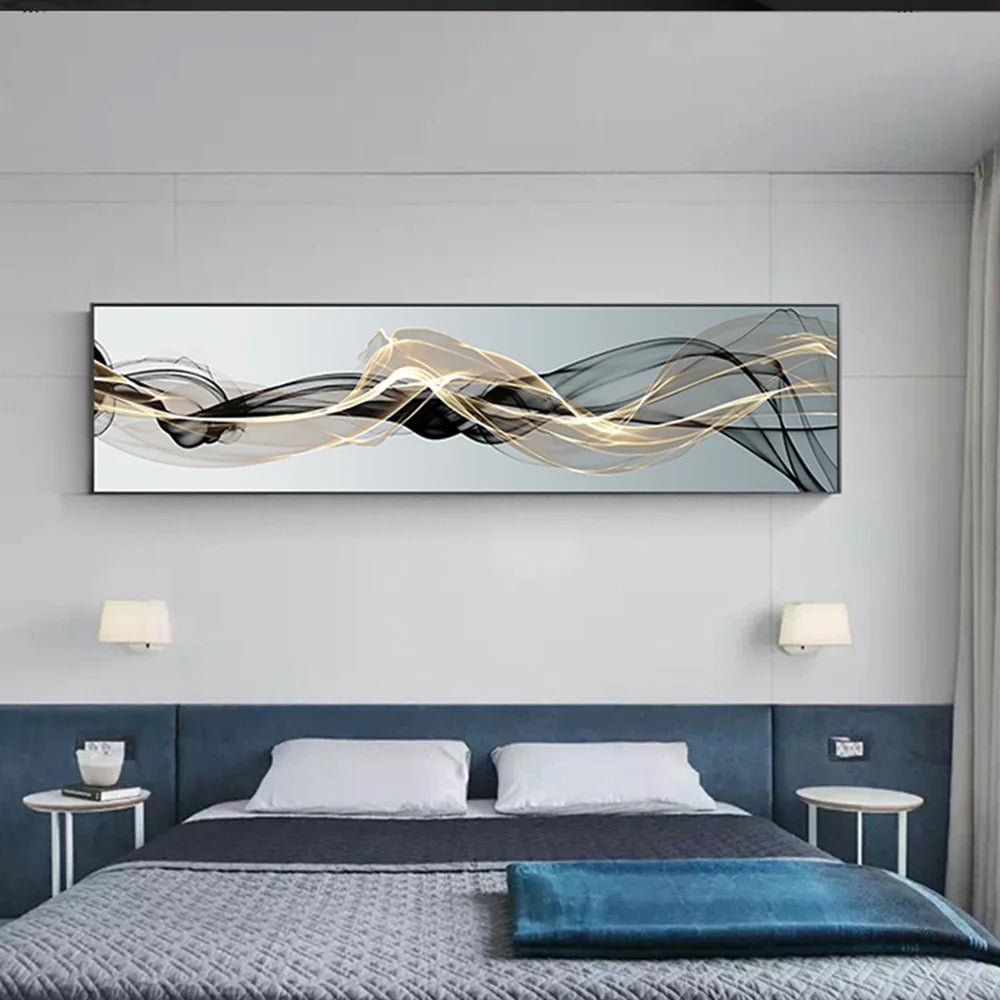 Détail de l'impression abstraite sur toile haute qualité