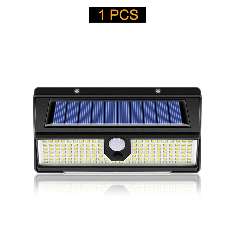 lampe solaire murale détecteur mouvement led noir moderne extérieure ip65 quatre modes