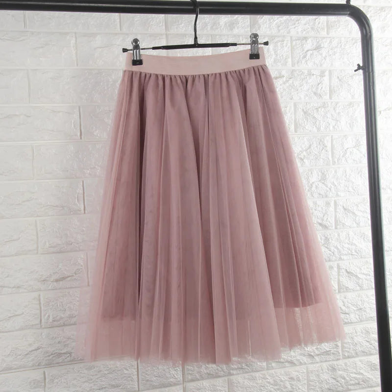 jupe tulle élastique classique femme rose gris noir vert bleu translucide junior printemps été
