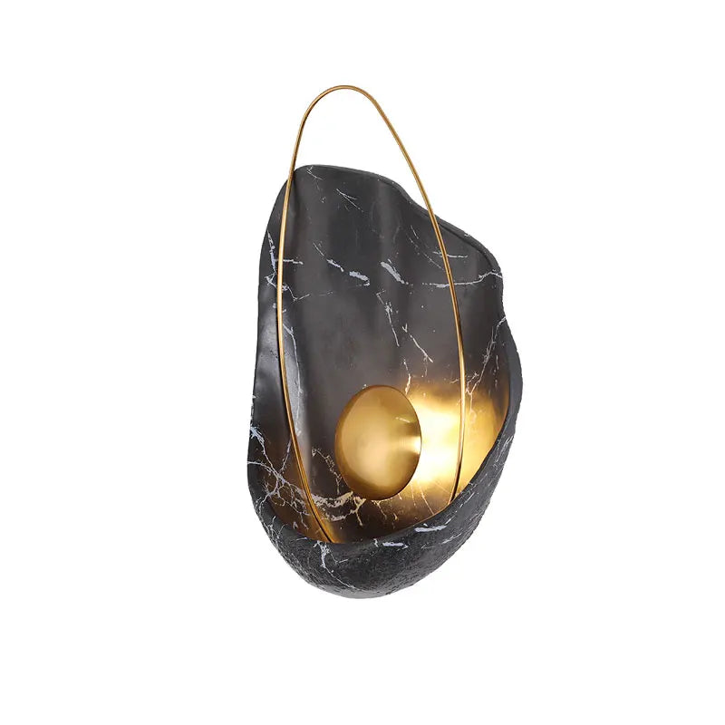 lampe murale contemporaine marbre doré blanc noir salle manger chambre cuisine entree étude