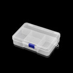boîte rangement bijoux transparente rose bleu violet poignée compartiments plastique moderne pratique
