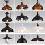 suspension lumineuse industrielle vintage fer noir ampoule led chaîne métallique salon chambrehôtel