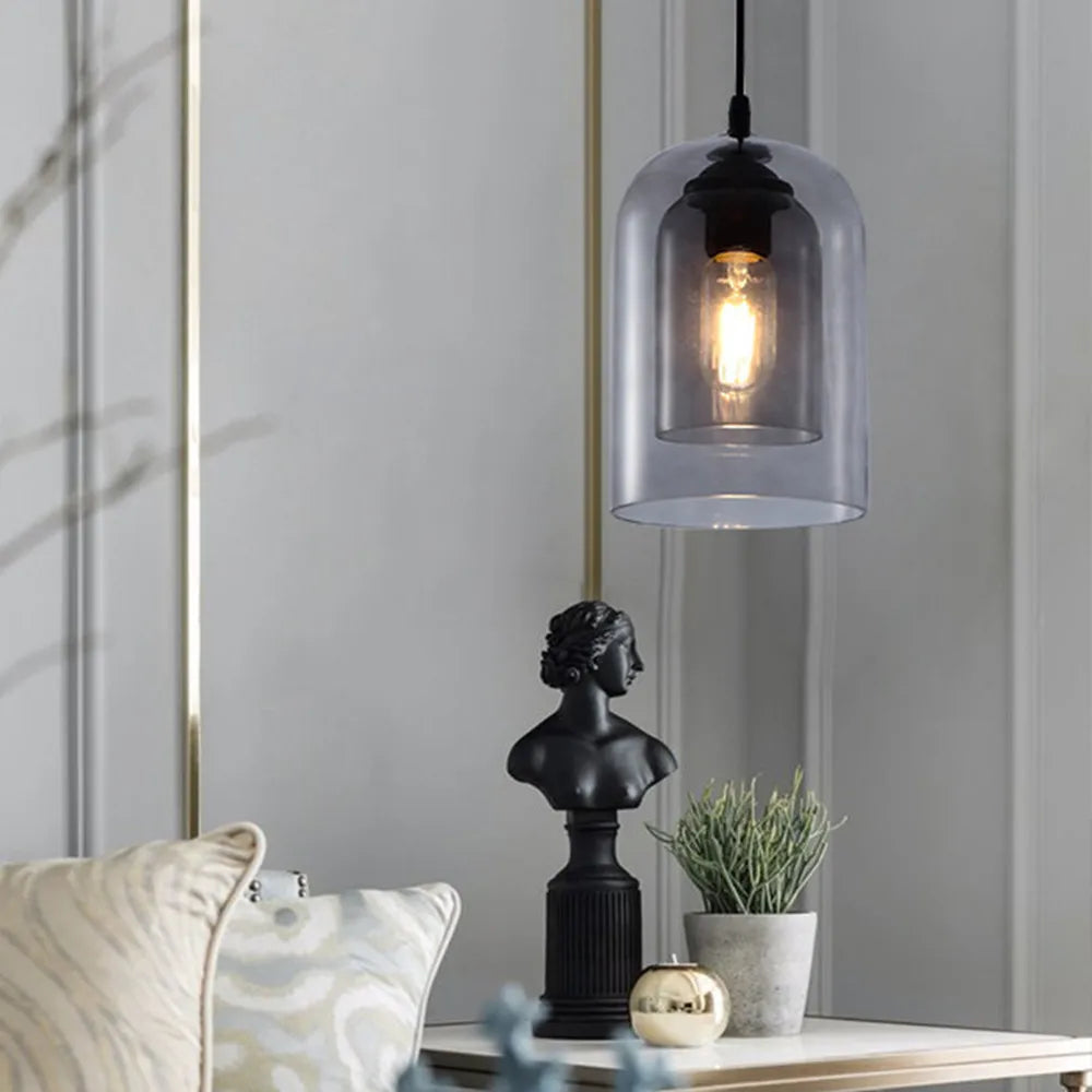 Luminaire vintage gris pour cuisine ou café