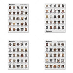 Cette image présente une variété de races de chiens, affichées dans une grille avec des numéros pour identifier chaque race.