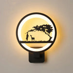 applique murale led silhouettes animales contemporaine minimaliste industrielle fixée mur noire