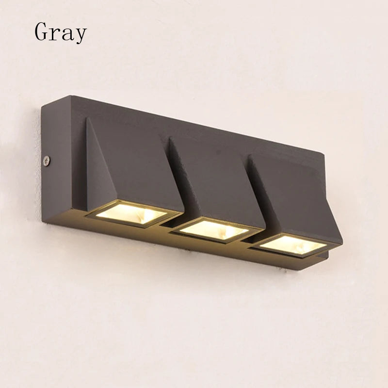 applique murale led moderne blanc noir verre trempé facile éclairage extérieur minimaliste