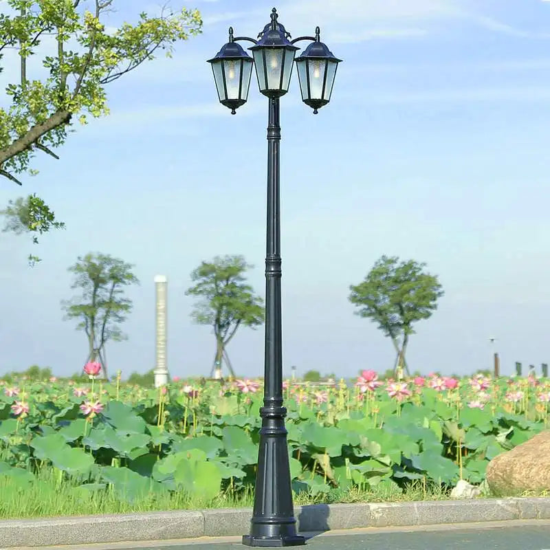 lampadaire or noir rétro classique éclairage public ip65 led alu certifié cccextérieur