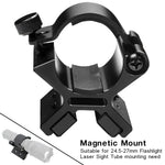 support montage lampe torche noire métal texturé vissage rail picatinny