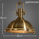 lampe suspendue industrielle vintage or argent noir métal brillant e27 étude salon chambrehôtel