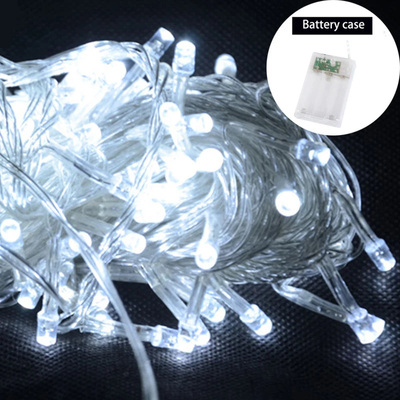 guirlande lumineuse led blanc doré décoration noël mariage fête intérieur aménagement maison moderne