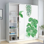 Stickers muraux feuilles tropicales moderne adhésifs chambre salon 80cm 75cm PVC verts différents