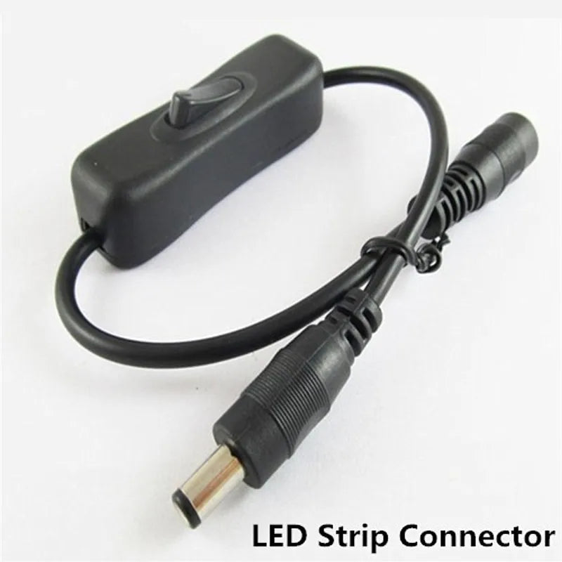 interrupteur led noir blanc switch touch dimmer cable alimentation connecteur dc clips moderne