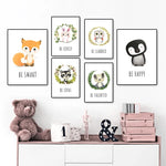 Tableau en toile lapin pour chambre bébé - Décoration murale moderne