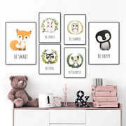 Tableau lapin pour chambre bébé - Décoration murale en toile personnalisable - Ombre Interieur