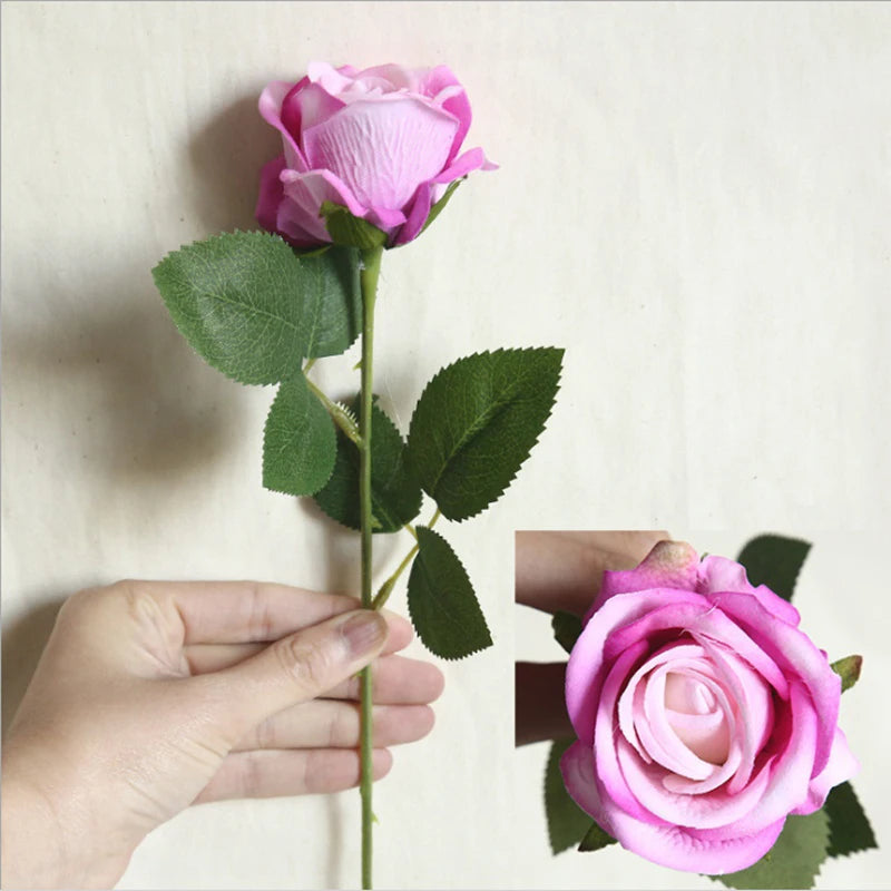 bouquet artificiel roses violet blanc decoration maison mariage anniversaire intérieur classique