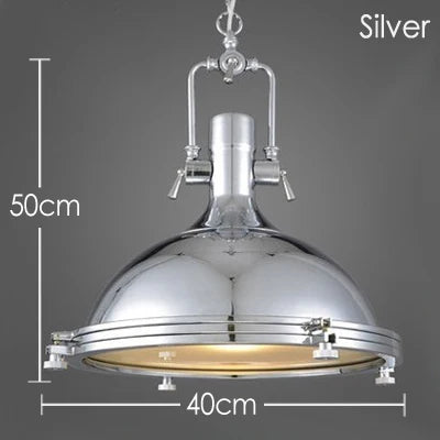 lampe suspendue industrielle vintage or argent noir métal brillant e27 étude salon chambrehôtel