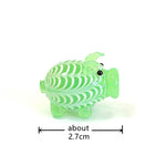 petite tirelire cochon verre artisanal décoratif rose vert bleu maison jardin