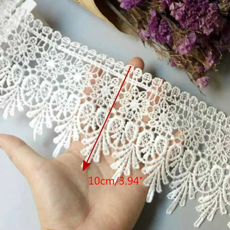 dentelle polyester fleurs dorée classique 10cm ajouré tissu coton garniture strass transparent costume applique