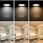 plaque led 12w blanc chaud 3000k 55mm 65mm 85mm 100mm moderne