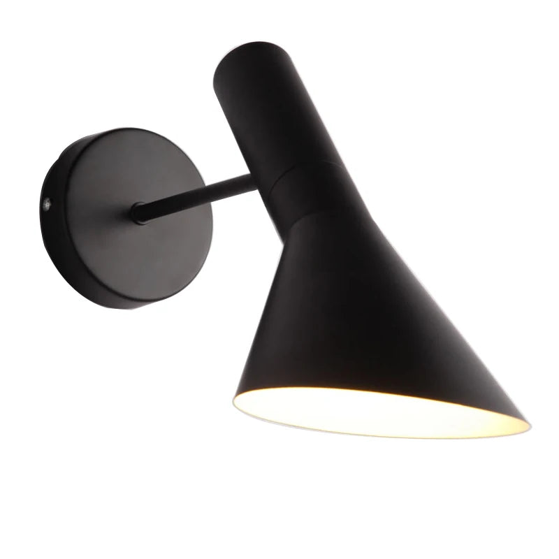 applique murale moderne minimaliste noir blanc fixée mur interrupteur bouton led chambre cuisine étude