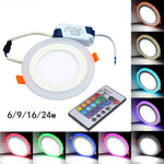 plafonnier led blanc multicolore rond carré moderne télécommande 6w 9w 16w 24w