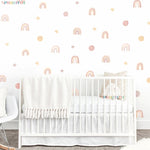 Sticker mural étoiles et pois décoration bébé