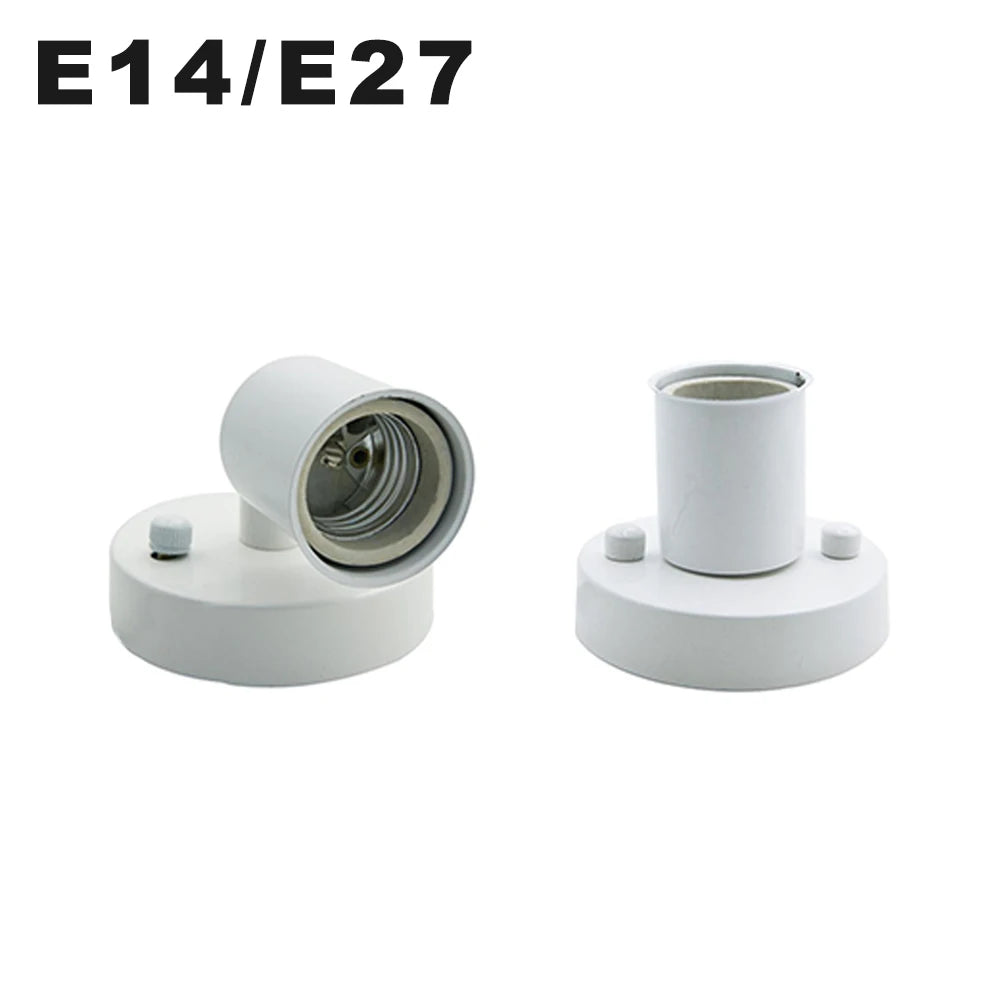 socle ampoule E14 E27 blanc noir chrome vis métal moderne minimaliste DIY