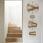 Décoration murale ronde macramé gris violet