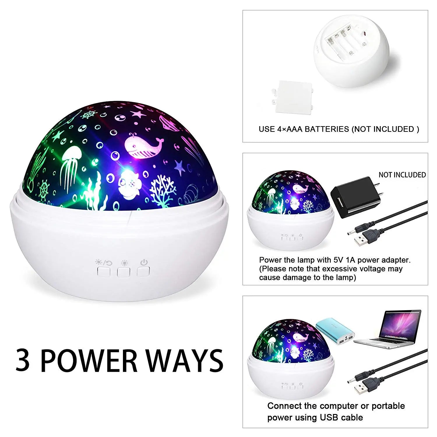 Projecteur Ball Star avec rotation à 360 degrés