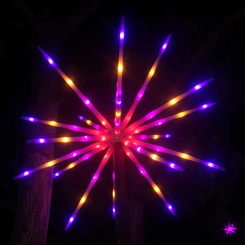 Installation de la lumière de Noël dans une allée de jardin