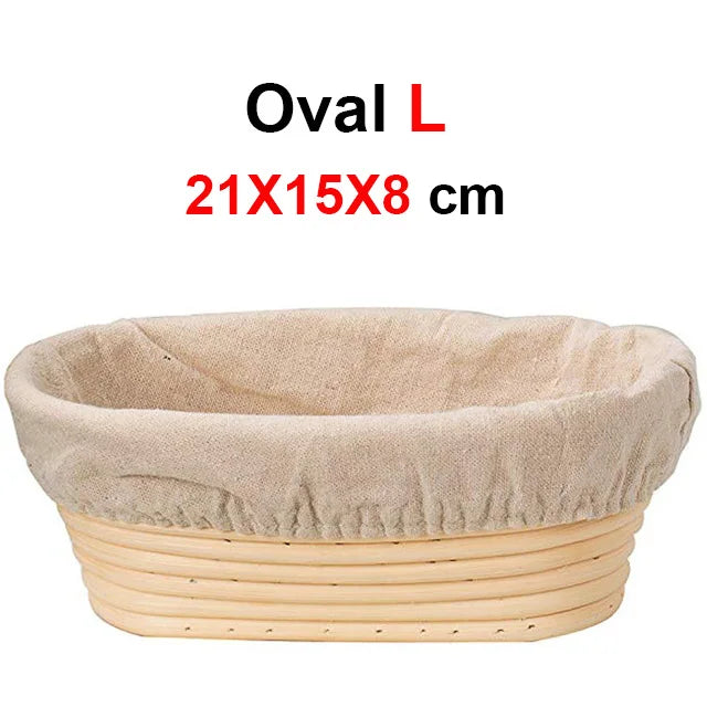 panier pain rotin naturel traditionnel tissu doux fermentation baguette ovale round respectueux environnement
