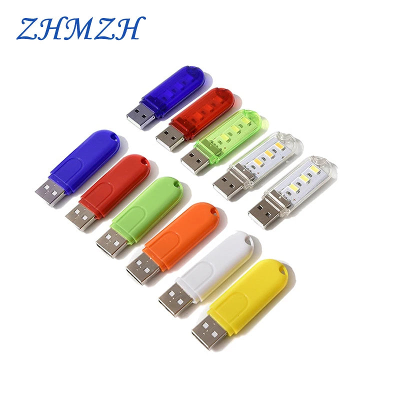 clé USB lumineuse 12 couleurs transparente moderne rechargeable ligne blanc bleu rouge