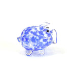 petite tirelire cochon verre artisanal décoratif rose vert bleu maison jardin