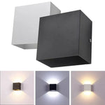 applique murale moderne 12w noir étanche fixée mur contemporaine opaques