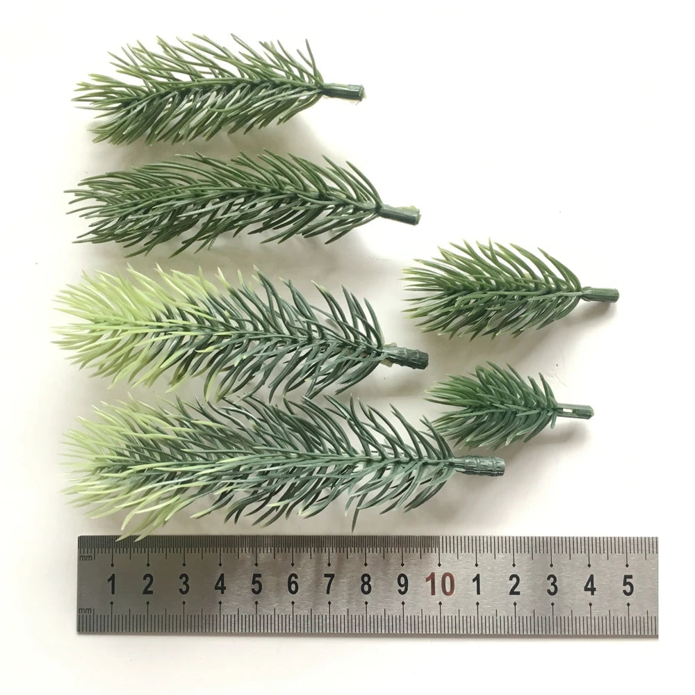décoration intérieure branche artificielle sapin feuilles vert naturelle clips diy 50 pièces festive mariage