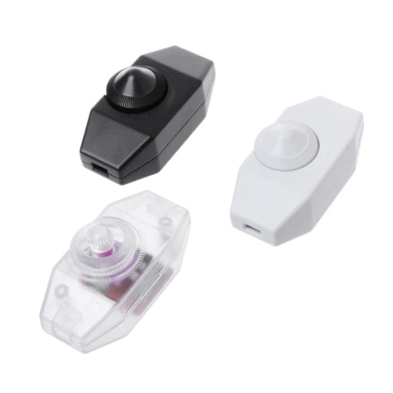 interrupteur rotatif variateur led noir blanc transparent moderne 220v opacité transparent