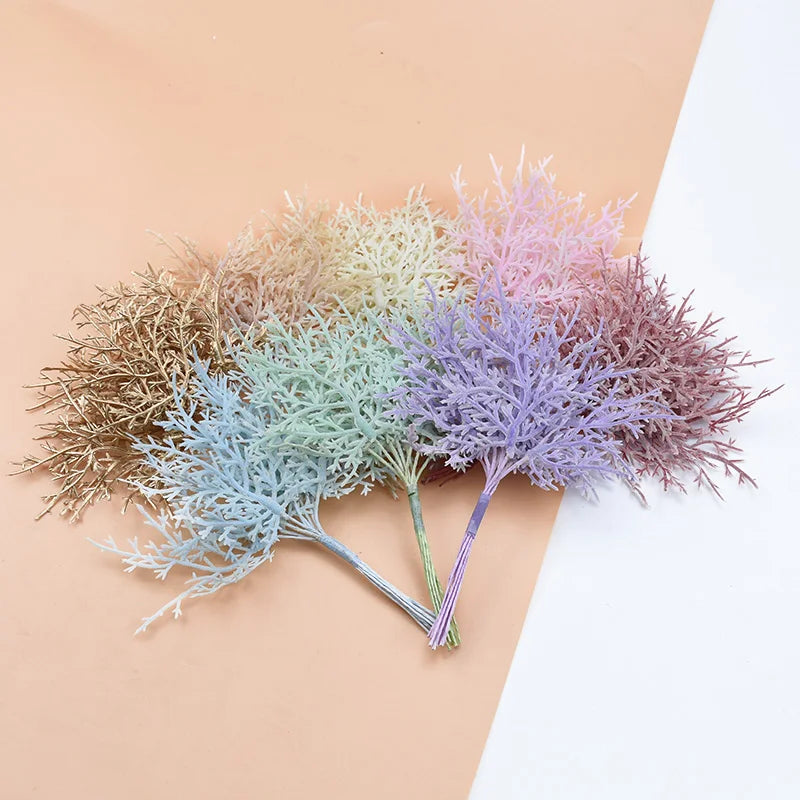 plantes artificielles or argent feuilles cèdre pin naturel decoration mariage exterieur branchées exposant